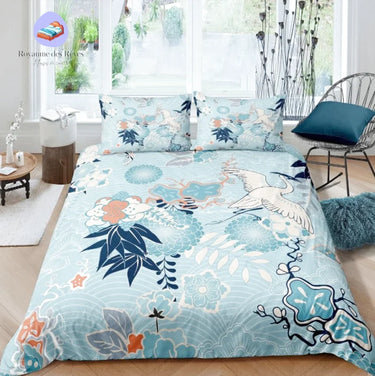 Housse de Couette Japonaise Bleu